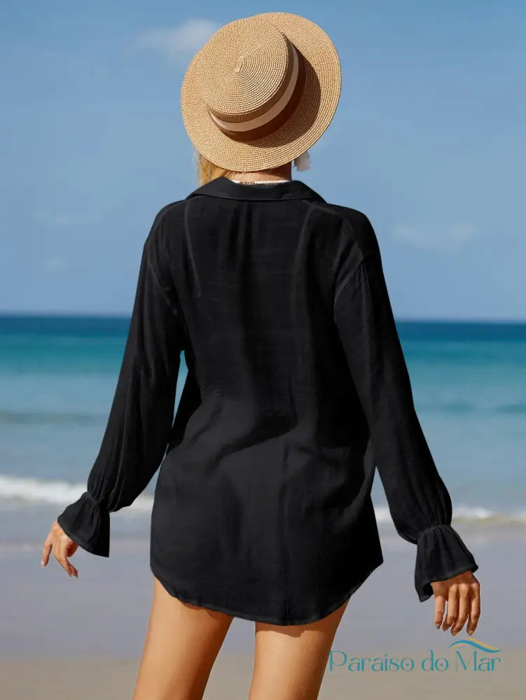 Conjunto 2 Peças Camisa E Short Leve Com Botões Frontal
