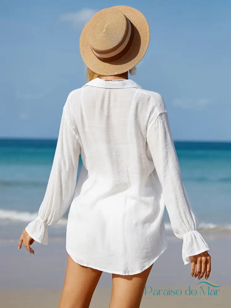 Conjunto 2 Peças Camisa E Short Leve Com Botões Frontal