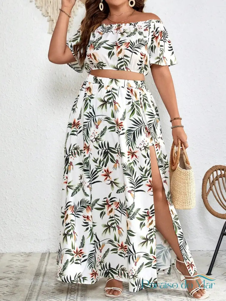 Conjunto Plus Size Tropical Breeze Set