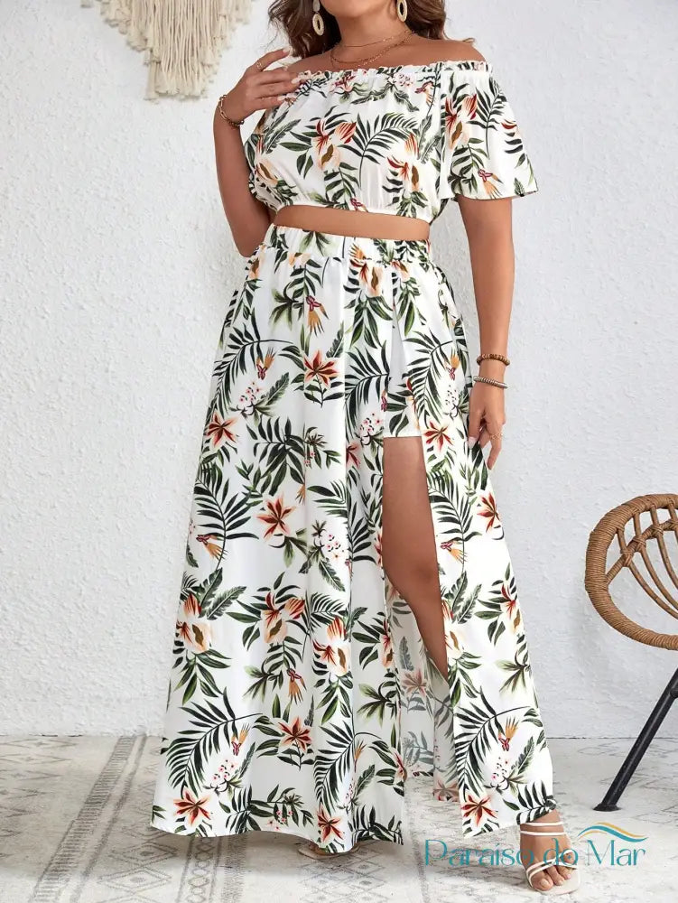 Conjunto Plus Size Tropical Breeze Set