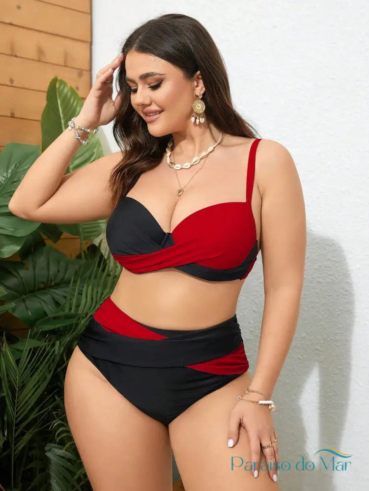 Biquíni Color Plus Size - Estilo Moderno para o Verão