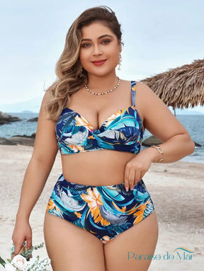 Biquíni Feminino Estampado Push Up Bally Plus Size Biquini