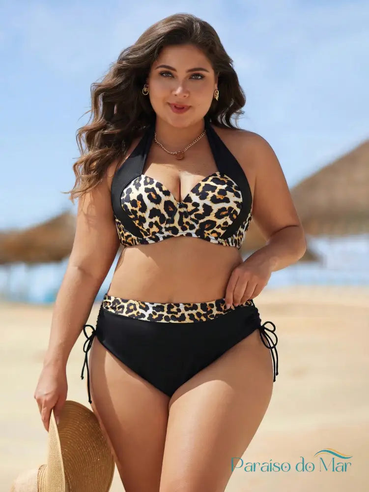 Biquíni Plus Size Animal Print de Leopardo