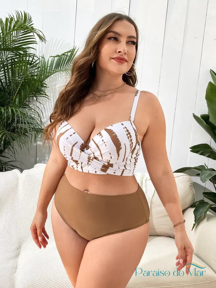 Biquíni + Quimono Feminino Nicolle Plus Size Biquini