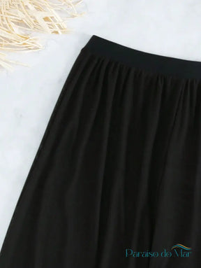 Conjunto Biquíni 3 Peças Bandeau Com Calça De Praia