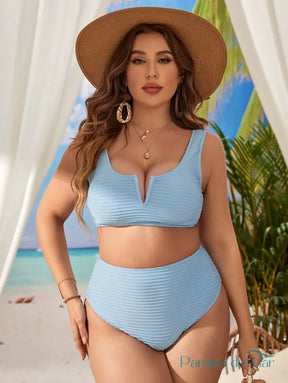 Conjunto de Biquini com Decote em V Ideal para Praia no Verão