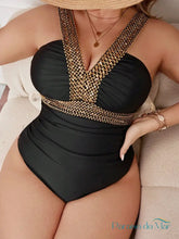 Maiô Feminino Com Detalhe Dourado Lara Plus Size Preto / GG Maiô