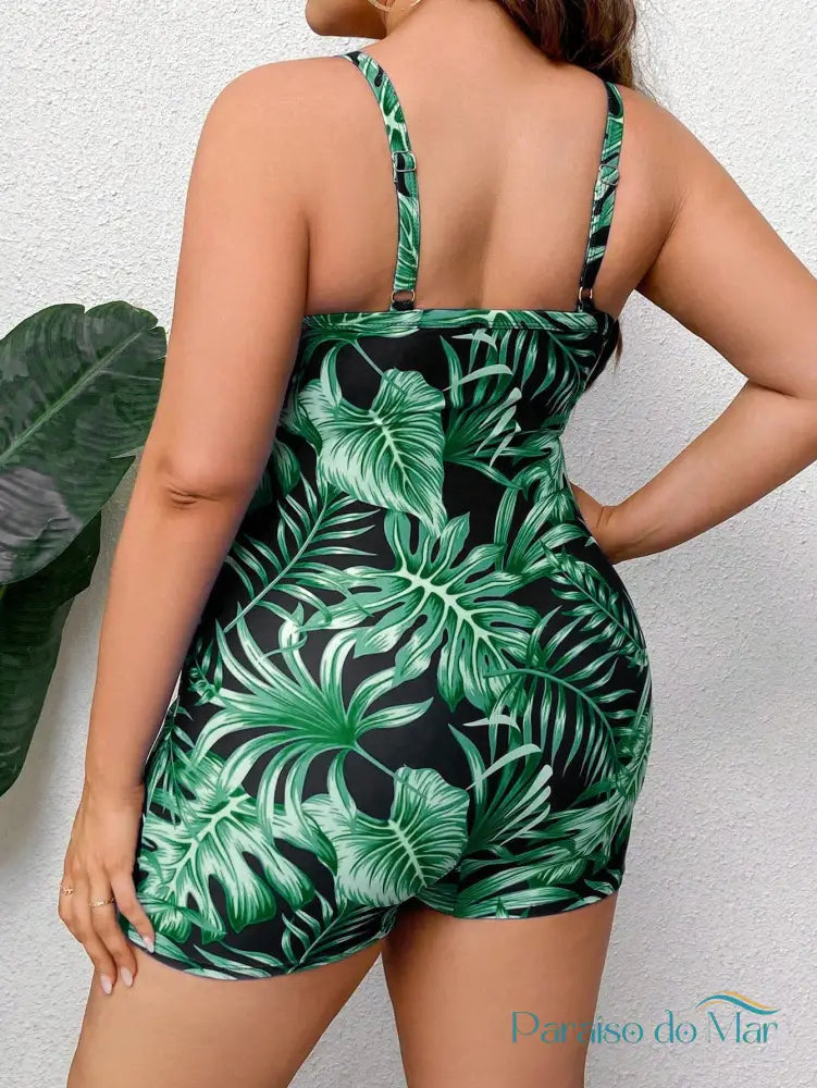 Maiô Feminino Tipo Macaquinha Adella Plus Size Maiô